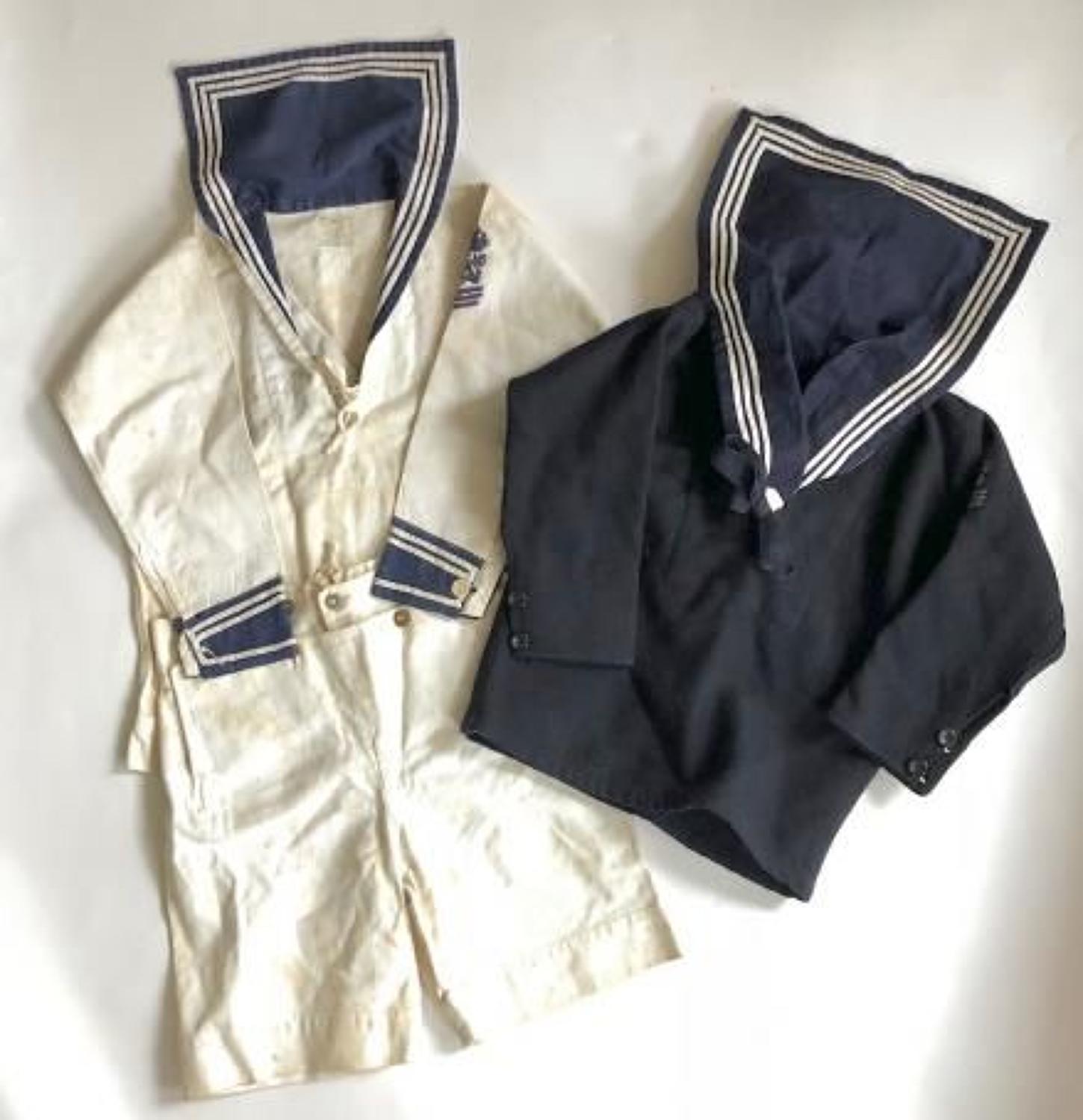 WW1 Period Young  Child's Royal Navy Ratings Two Tunics