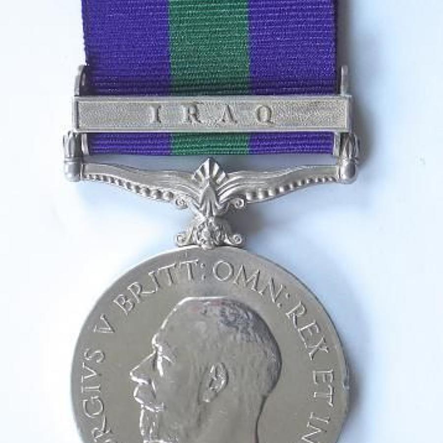 Indian Army 3rd Bn 23rd Infantry General Service Medal clasp Iraq.