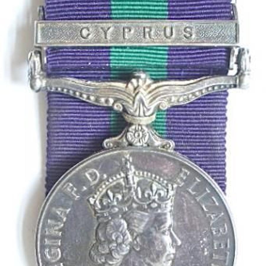Royal Horse Guards General Service Medal Clasp "Cyprus"
