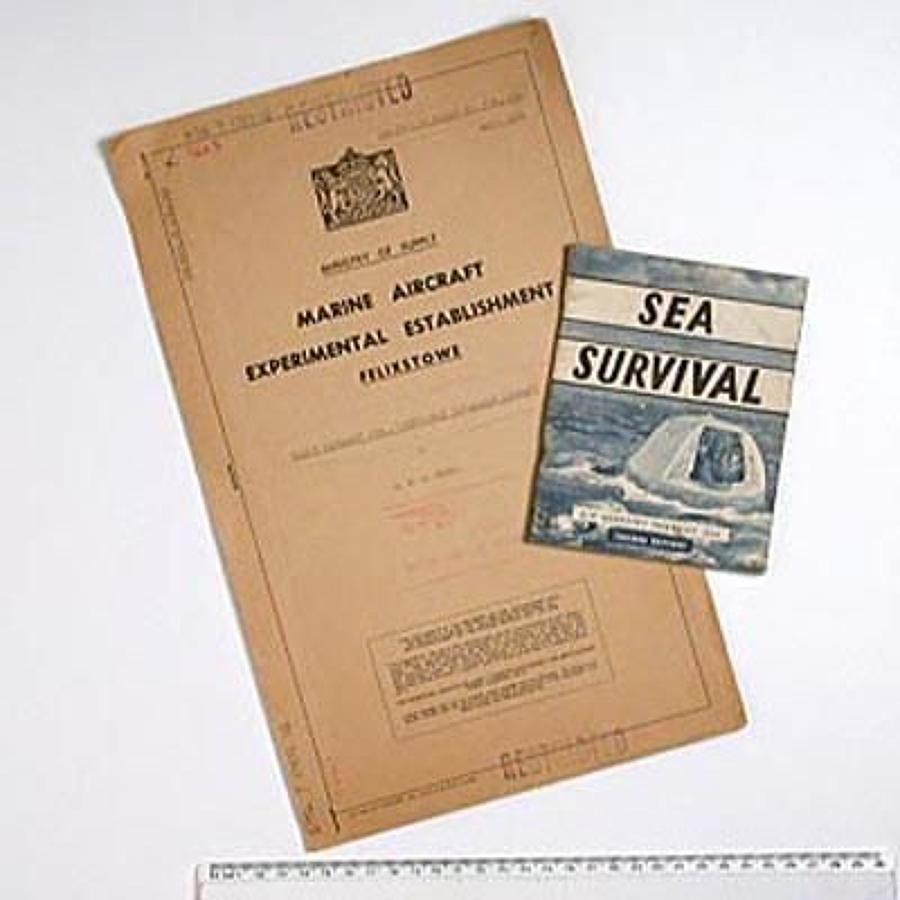 RAF Official aircrew Sea Survival Booklet and Restricted report on20 s