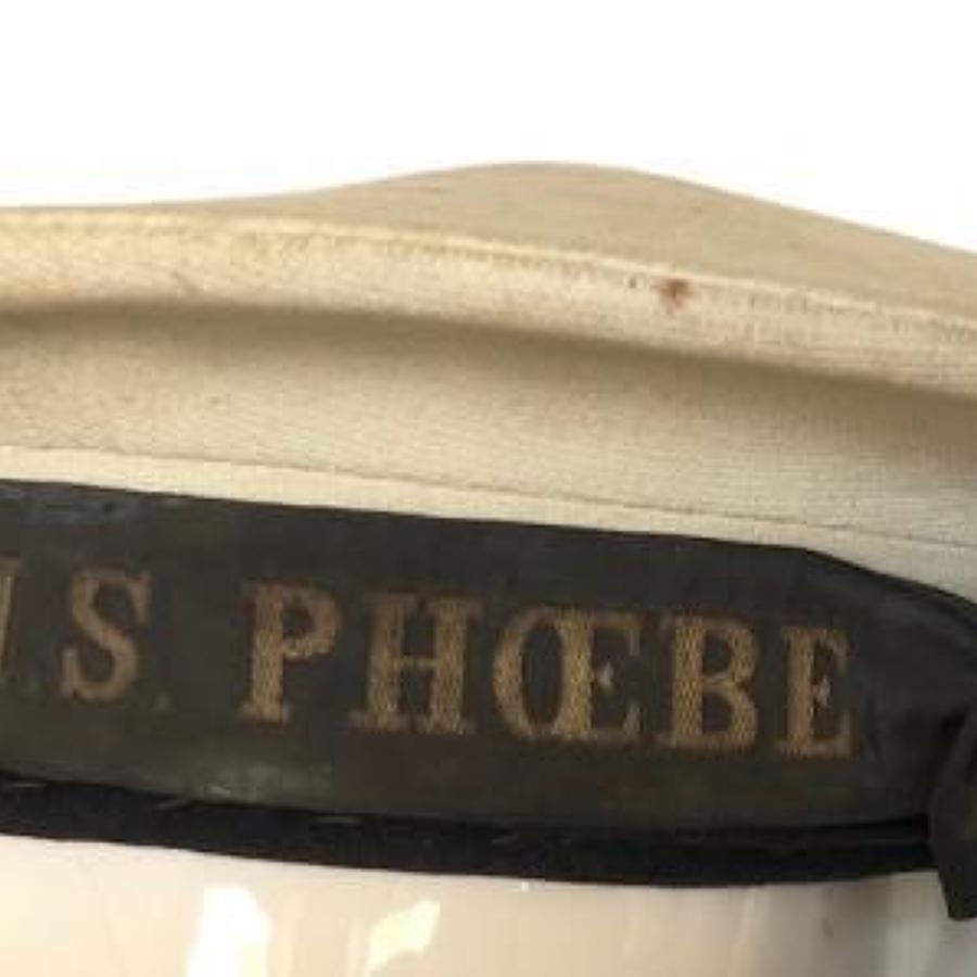 WW1 "HMS Phoebe" Ratings Cap and Tally Badge.
