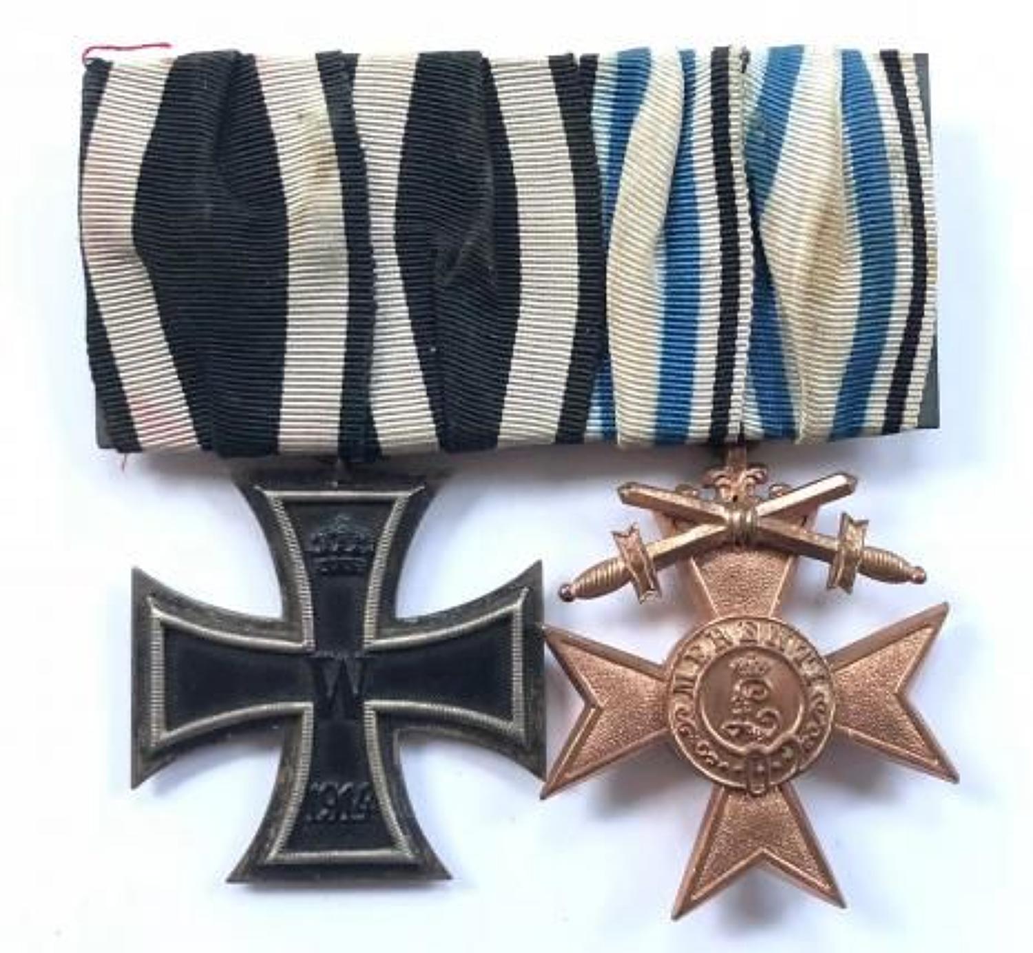WW1 Bavarian Gallantry Group of Two Medals.