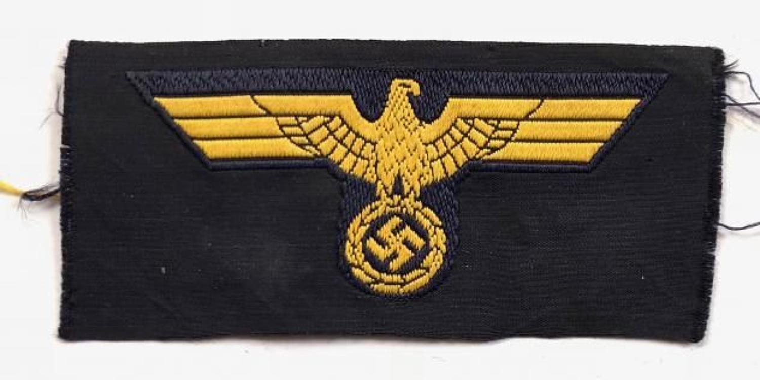 WW2 German Third Reich Kriegsmarine Bevo Weave Cap Eagle.