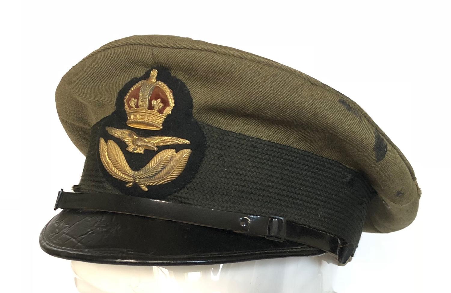 WW1 RAF Officer's 1918 1st Pattern Khaki Cap.