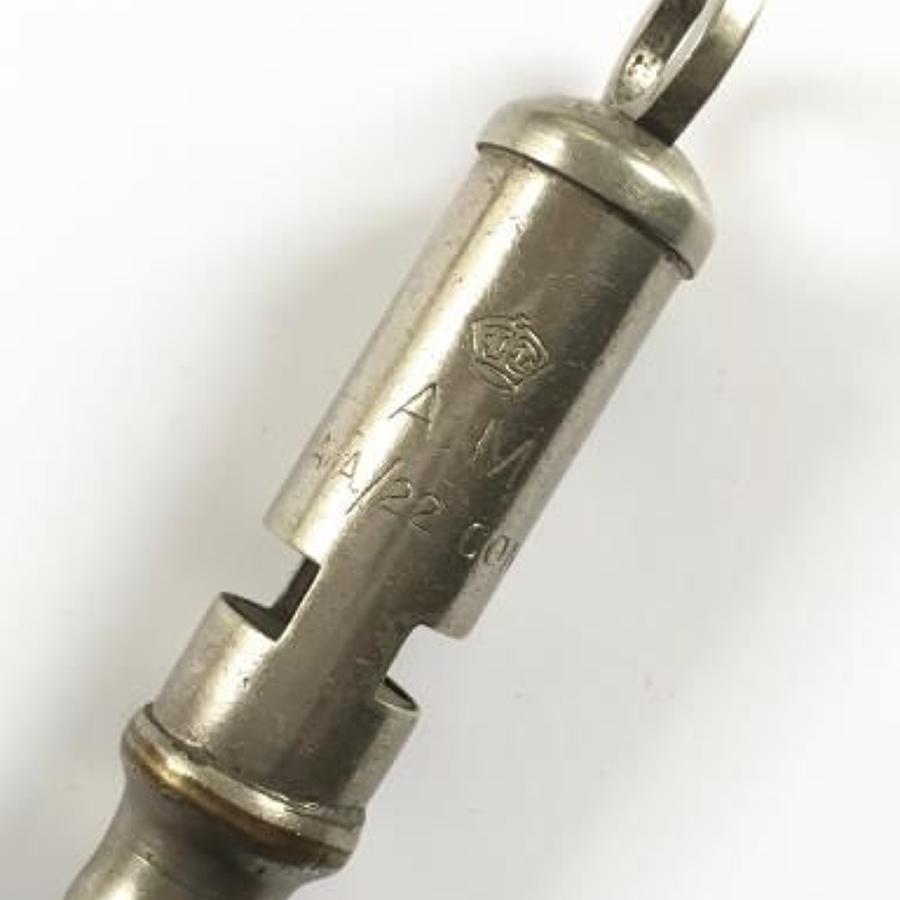 WW2 Period RAF Air Ministry Tube Whistle.