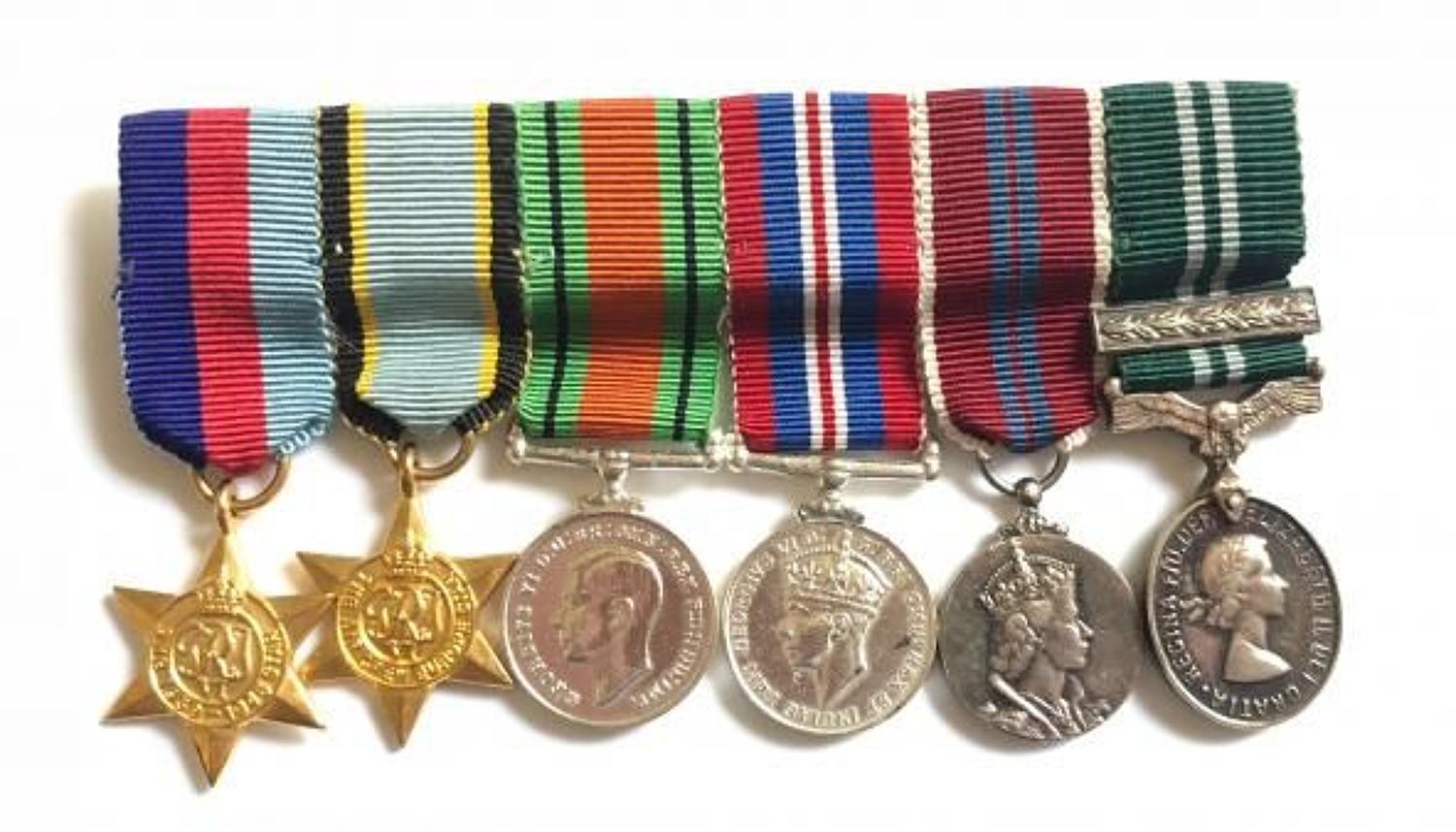 WW2 RAF Aircrew Miniature Medal Group.