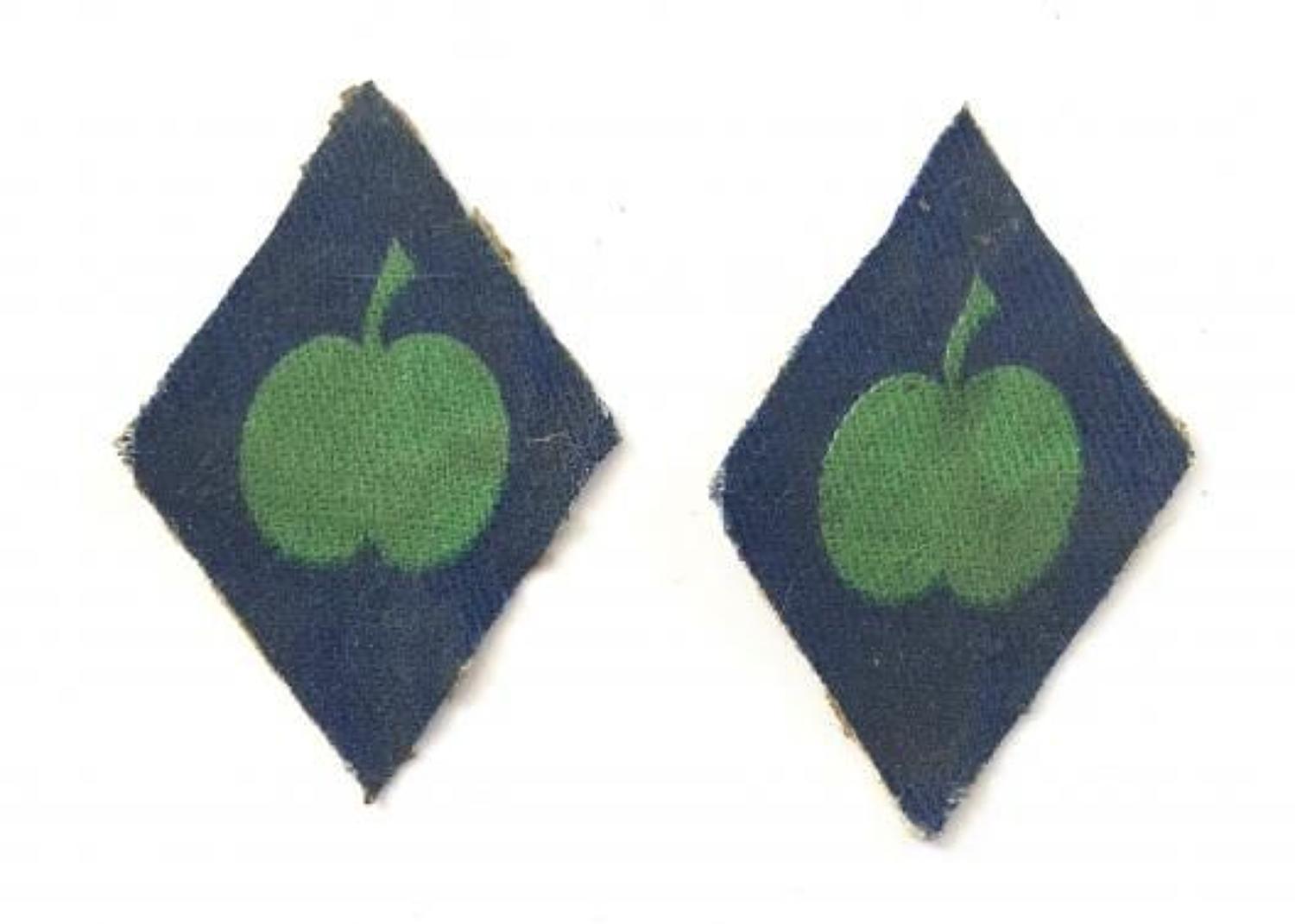 WW2 Pair of Printed Northern Command Formation Cloth Badges.
