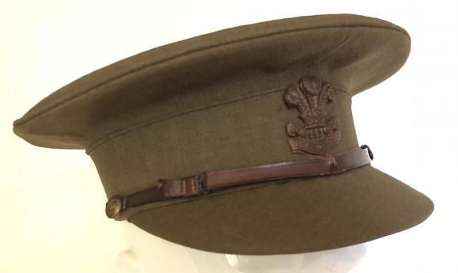 WW1 Welsh Regiment Officer's Early War Period Cap.