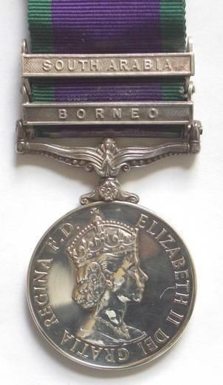 Royal Marines Two Clasp Campaign Service Medal.