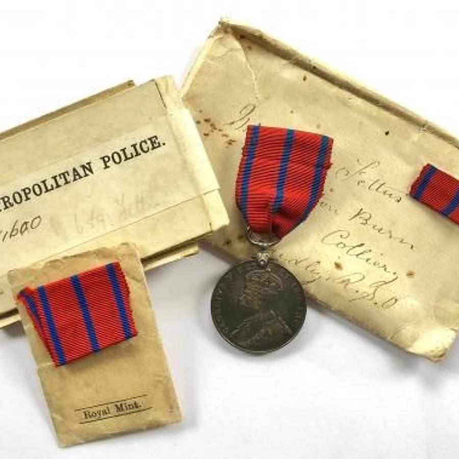 Metropolitan Police 1911 Coronation Medal & Box of Issue.