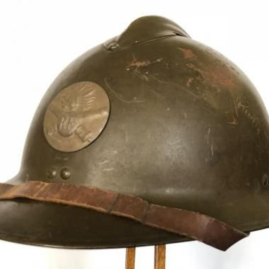 WW2 Pattern Battle of France Period French Artillery Helmet.