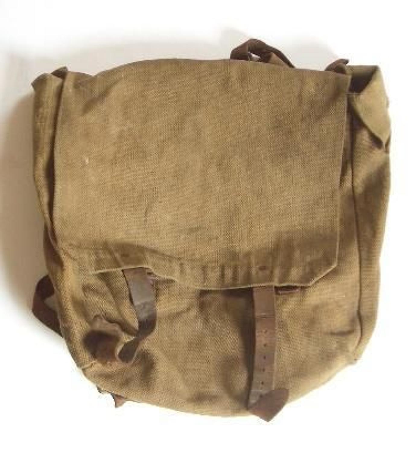 WW1 1914 British Infantry Equipment Large Pack with Field conversion.