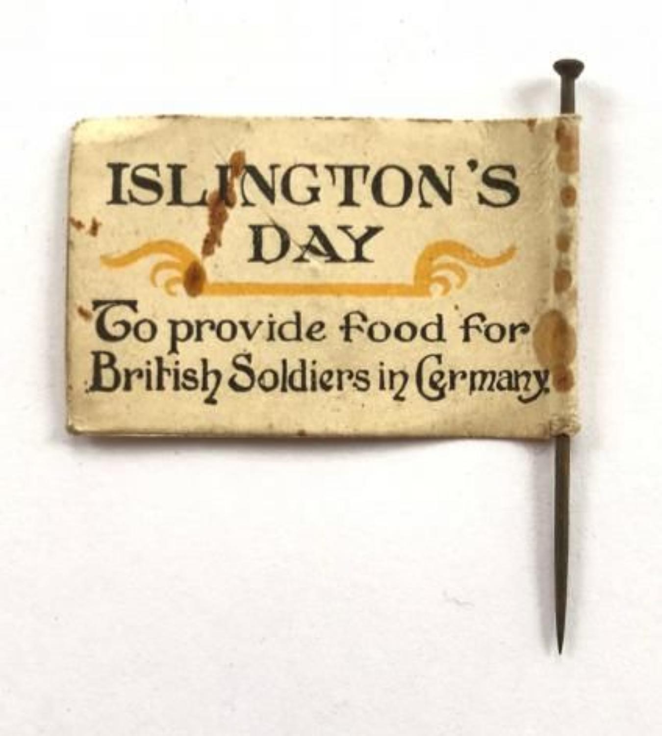 WW1 Flag Day Fundraising Paper Flag 