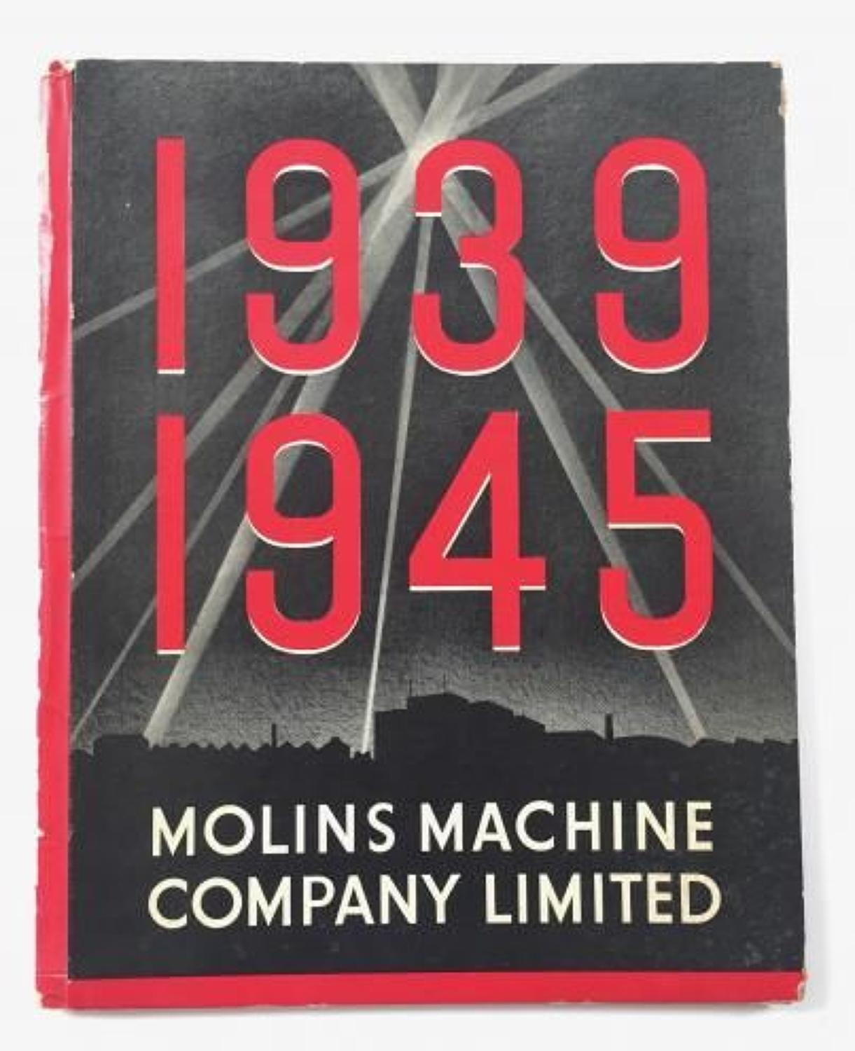 WW2 Home Front Molins Machine Company Limited War Service Book.