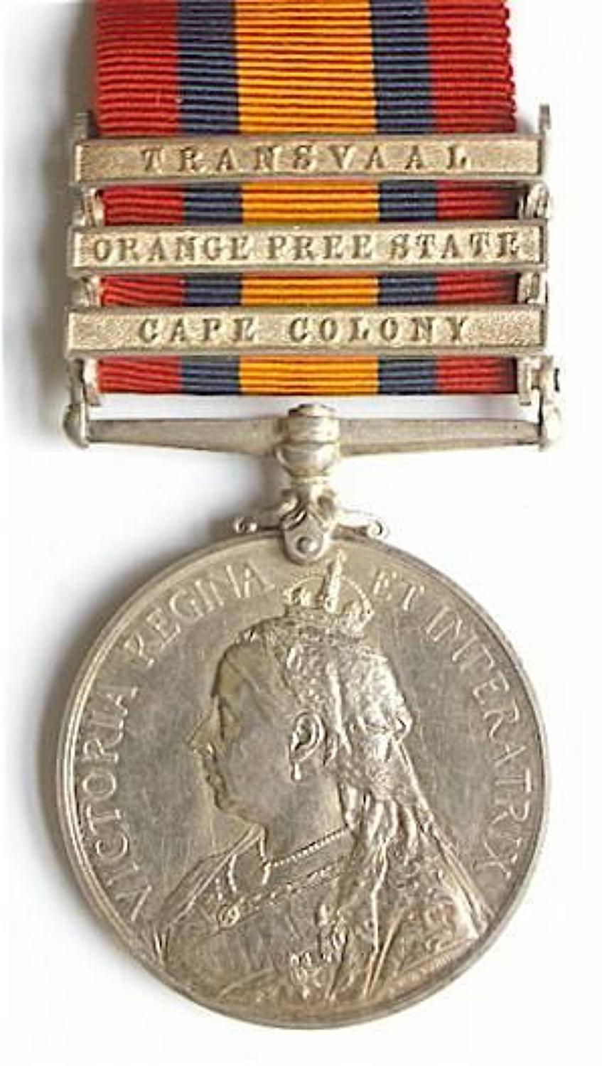 Cape Medical Staff Corps Casualty Queen’s South Africa Medal.