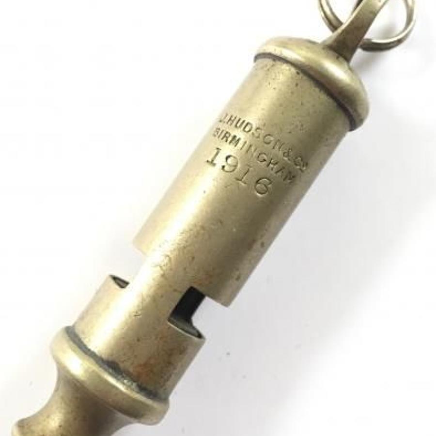 WW1 1916 British Army Issue Trench Whistle.