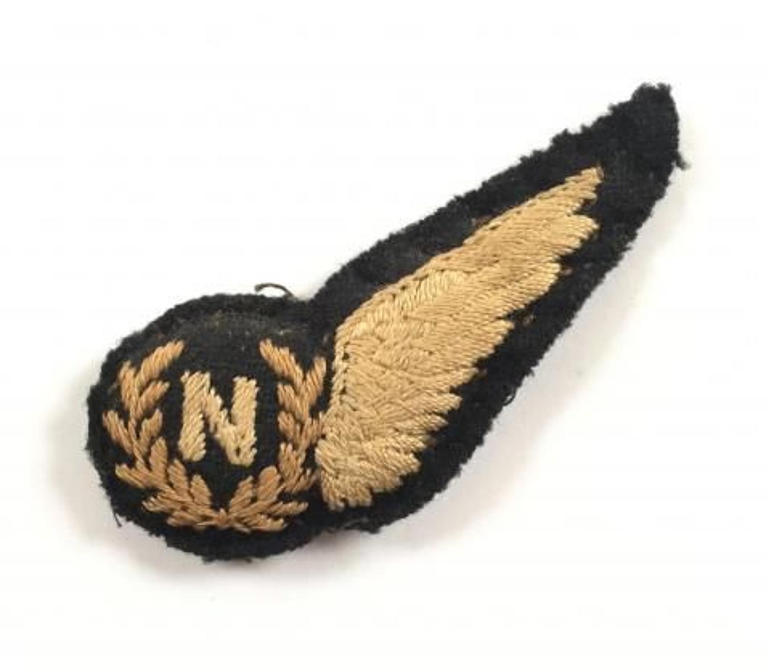 WW2 Period RAF Navigator Padded Brevet Badge.