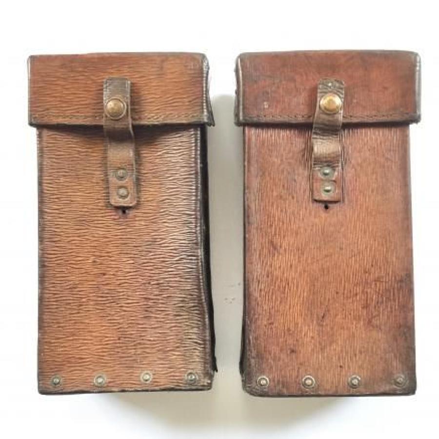 WW2 1939 Pattern Leather Equipment Pouches.