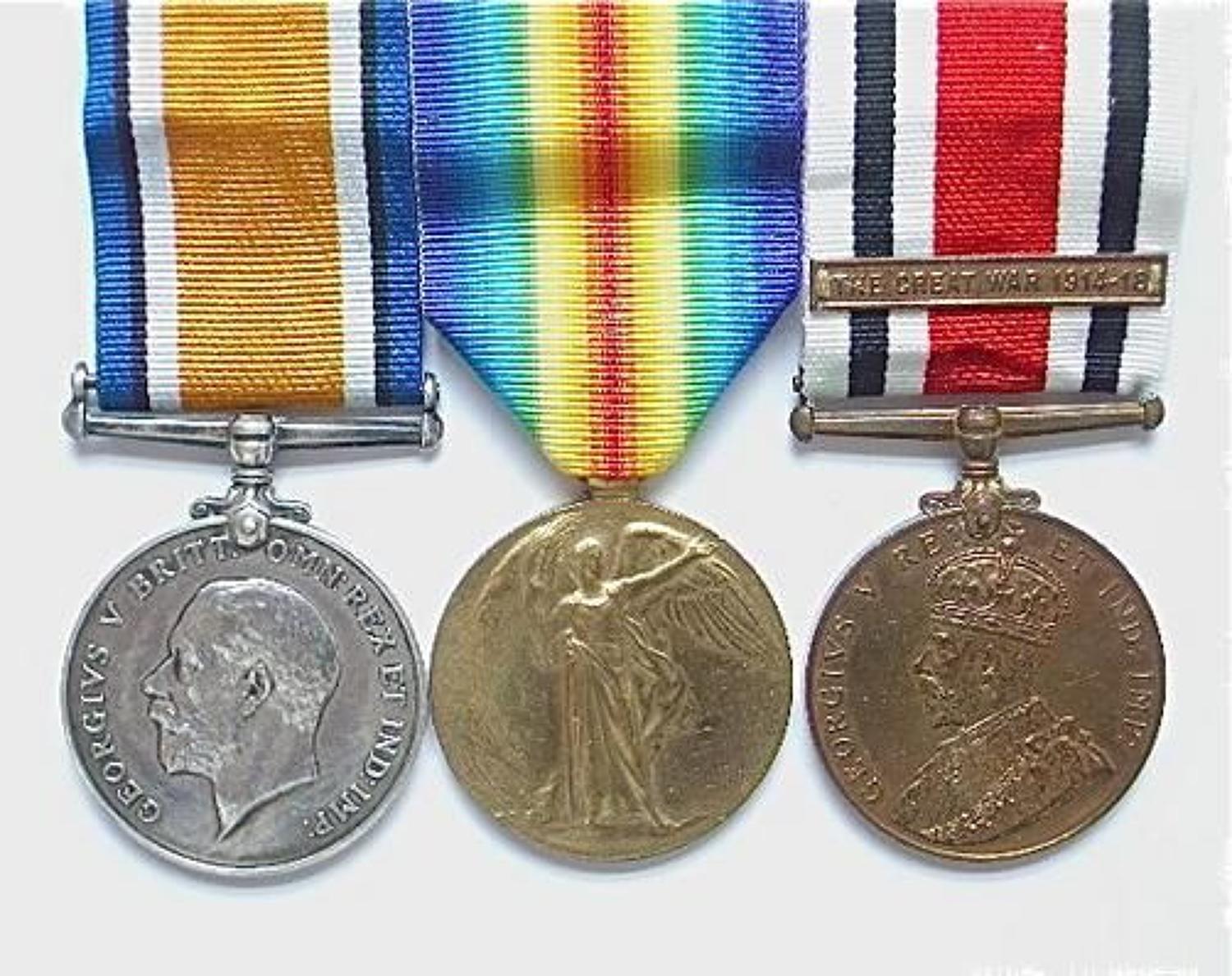 WW1 Royal Navy Special Constabulary Group of Three Medals.