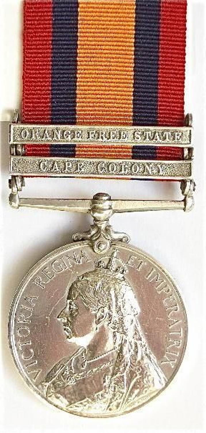 Rand Rifles Boer War Queen’s South Africa Medal.