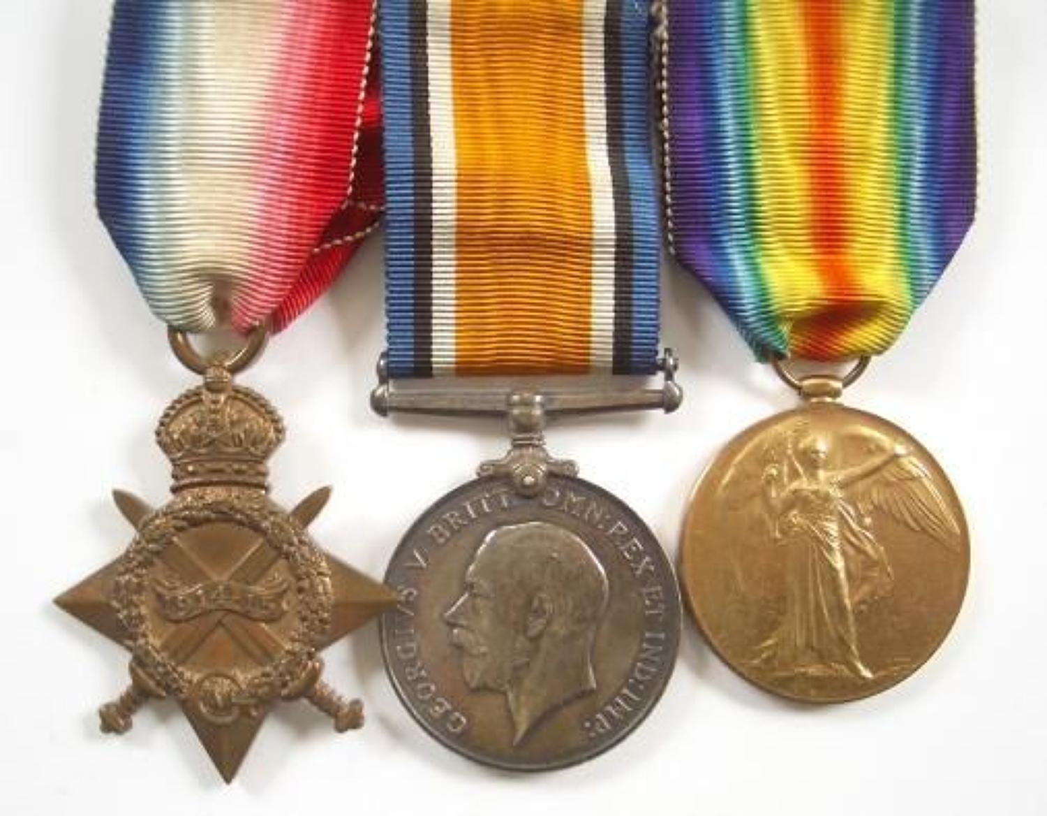 WW1 RAMC Officers Doctors Group of Three Medals.