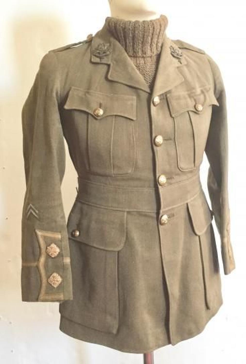 WW1 East Yorkshire Regiment Officer's Cuff Rank Tunic.
