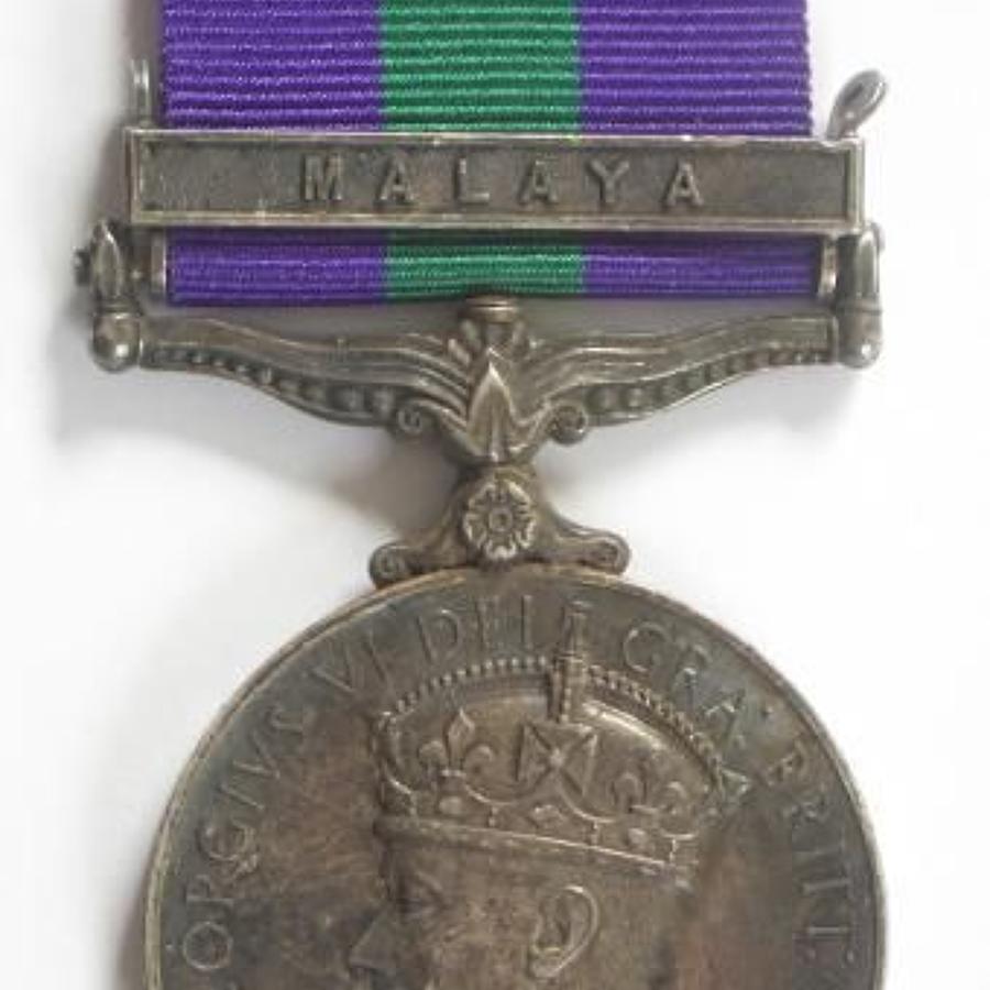 Federation of Malayan Police General Service Medal, Clasp Malaya Unusu