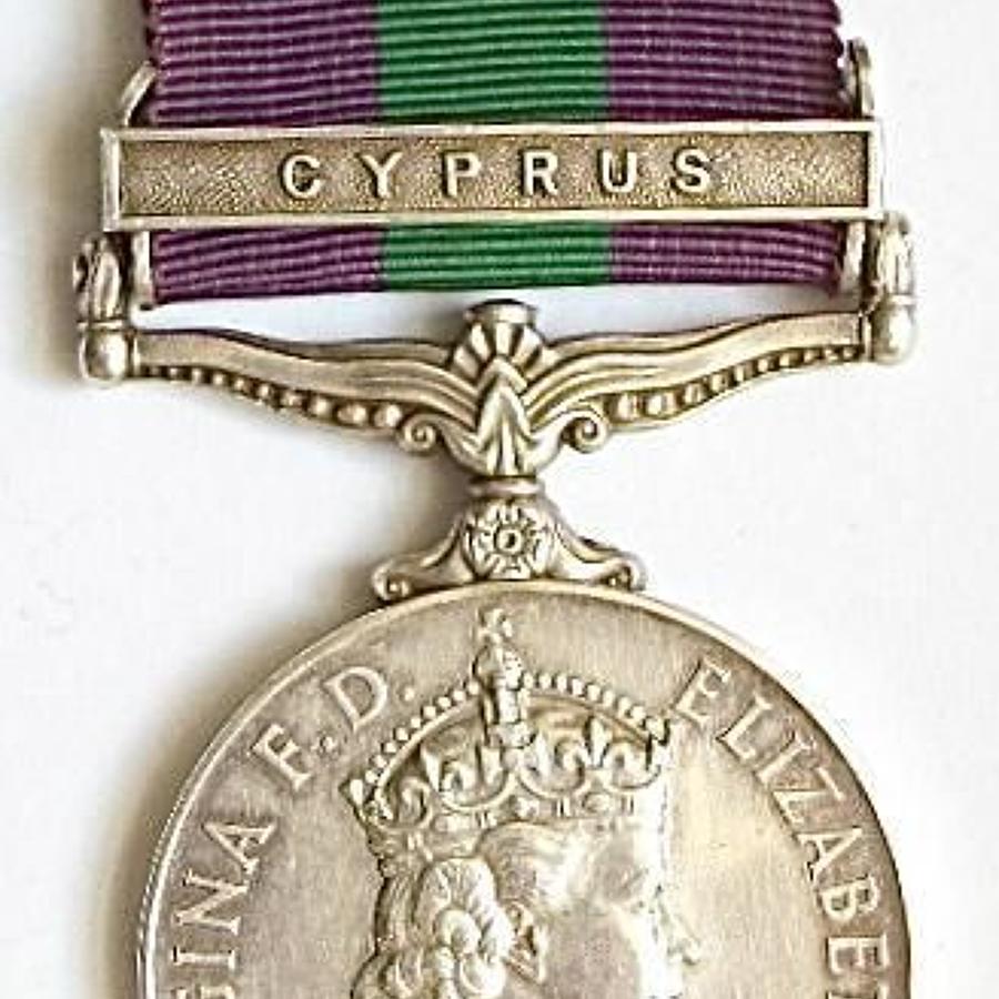 RAF General Service Medal Clasp Cyprus.