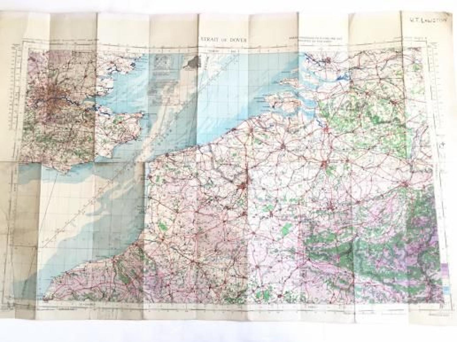 WW2 RAF 1943 Flying Map of 