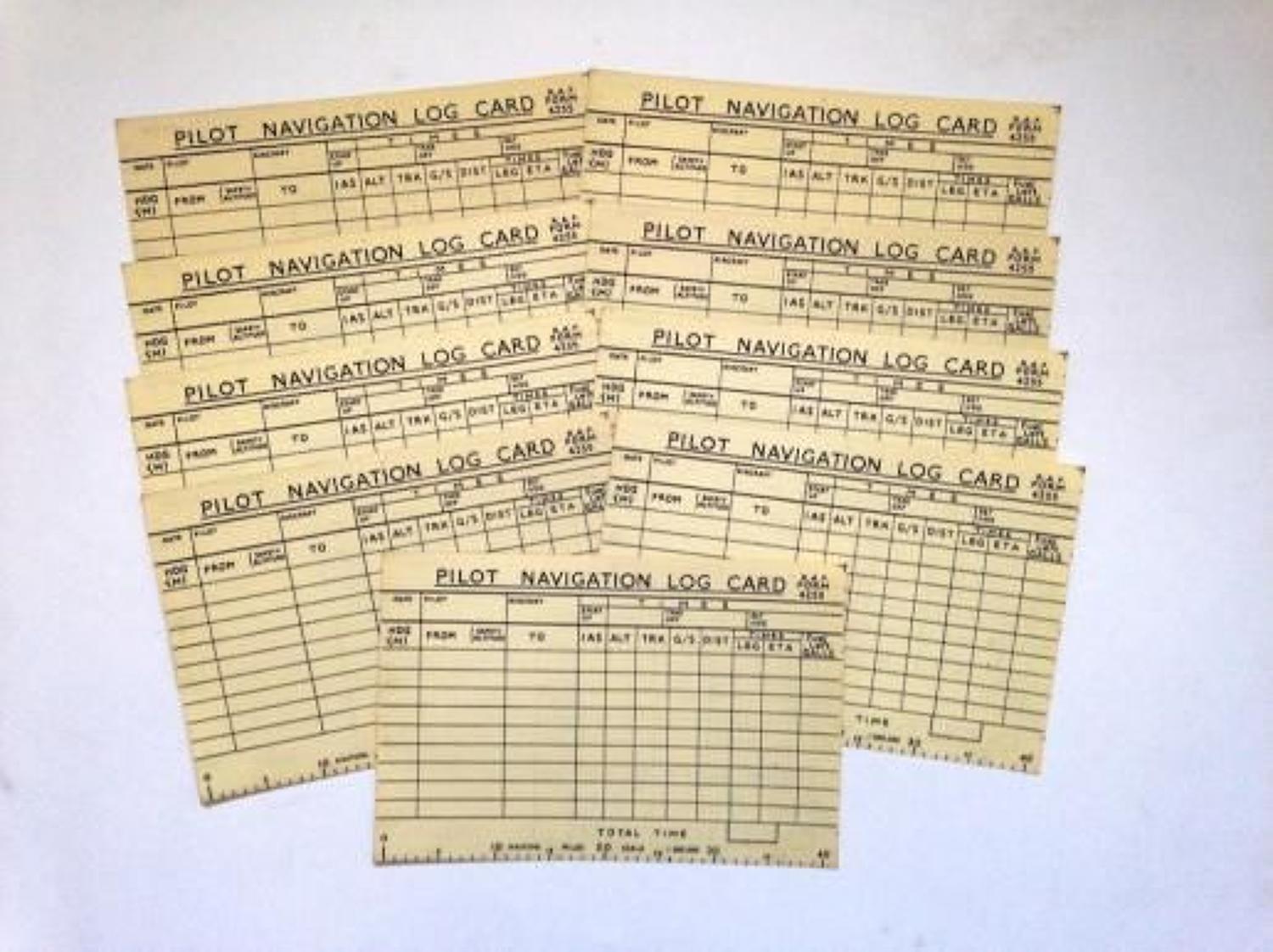 RAF Form 4255 Pilot Navigation Log Card.