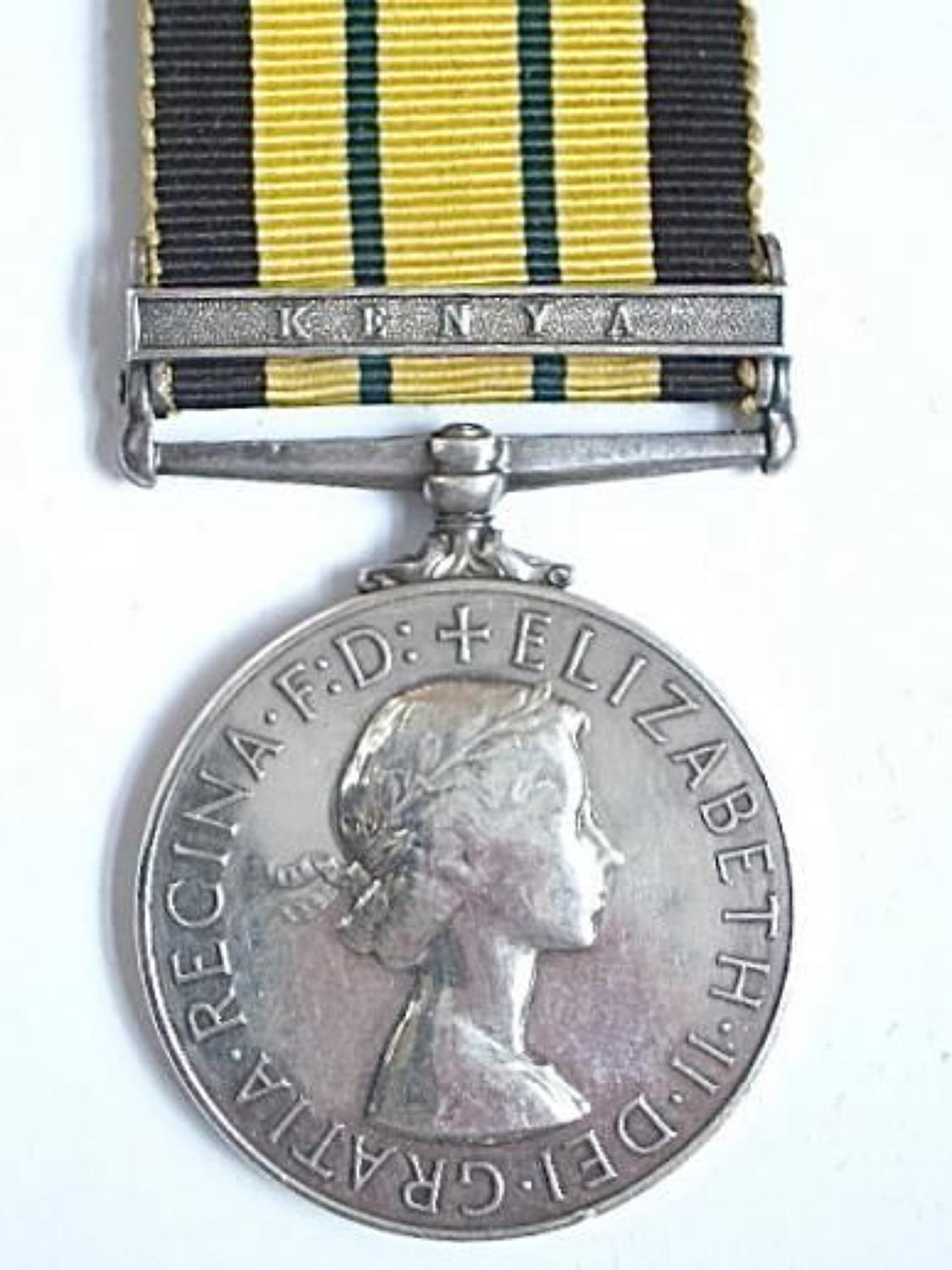 REME Africa General Service Medal Clasp Kenya.