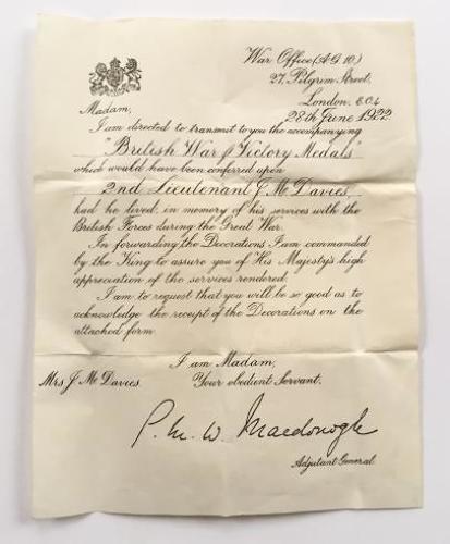 WW1 Montgomeryshire Yeomanry Royal Welsh Fusiliers Cardiff Pals Medals