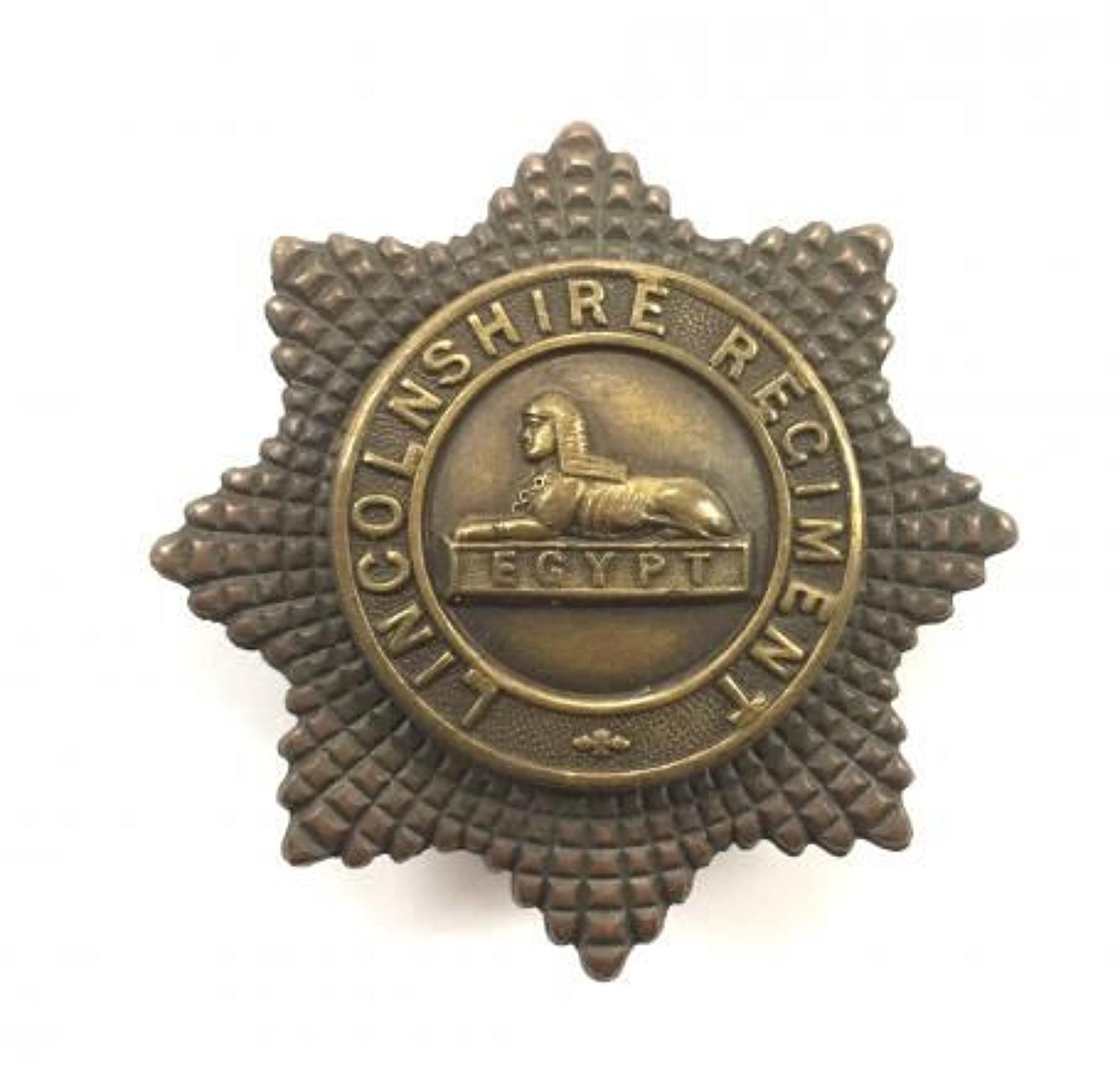 Lincolnshire Regiment Officer's OSD Bronze Cap Badge.
