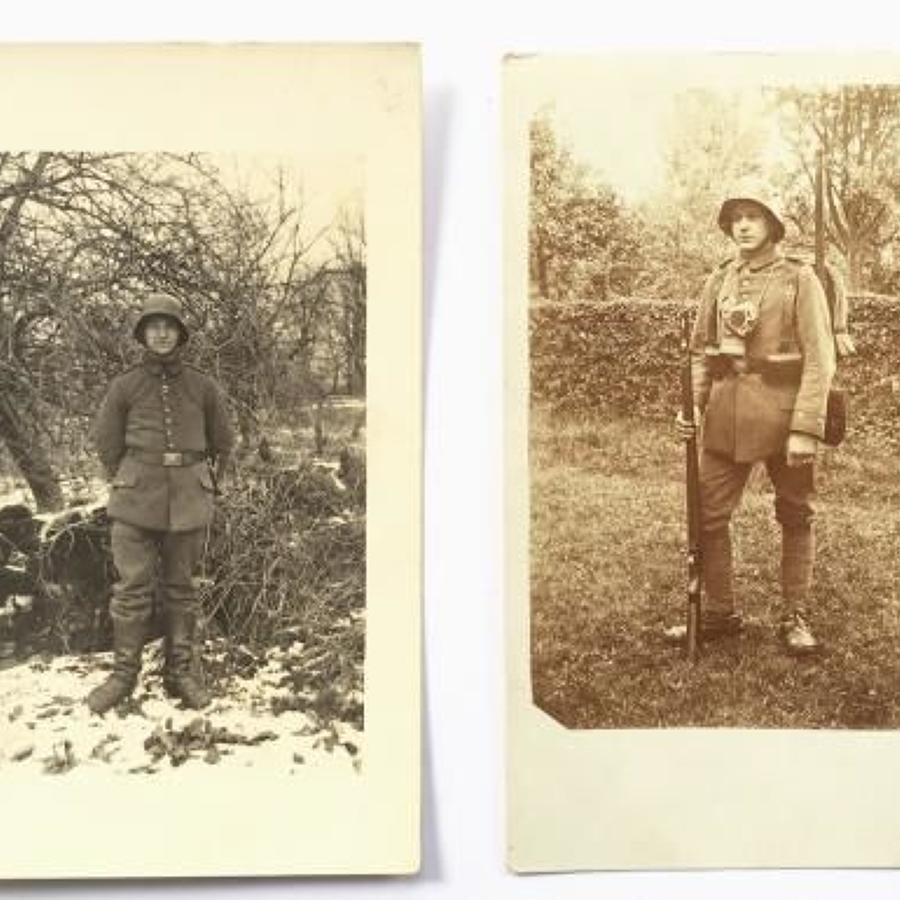 WW1 Imperial German Late War Photographs of Soldiers.