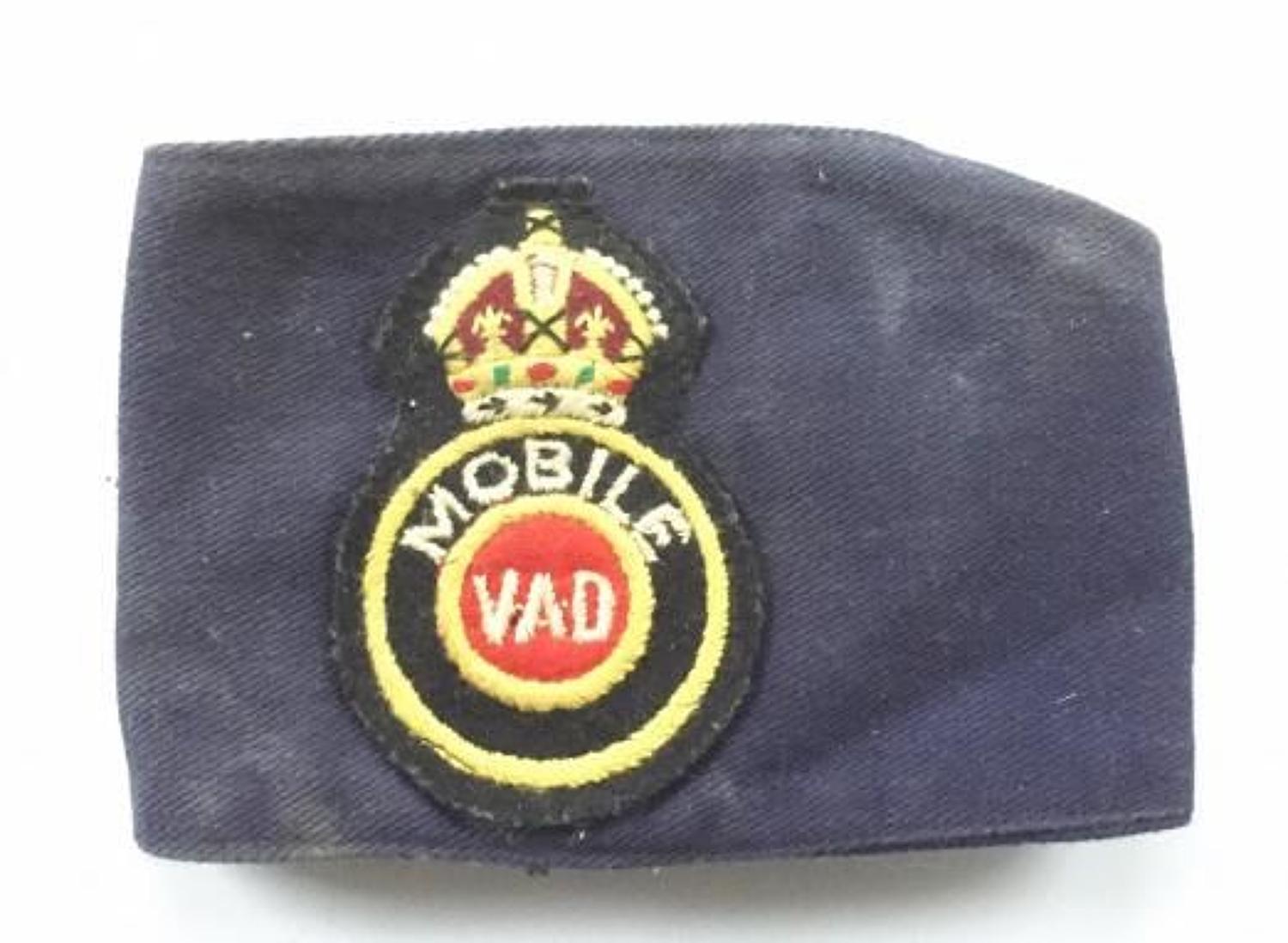 WW2 British Red Cross SocietyBerkshire  VAD Mobile Cloth Armband