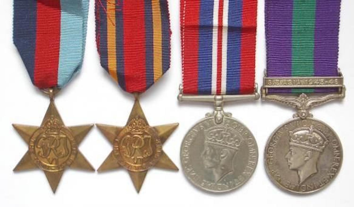 WW2 RAF General Service Medal Clasp (S.E. Asia 1945-46) Group of Medal