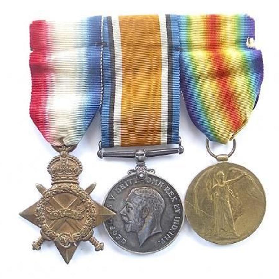 WW1 18th Hussars Group of Three Medals.