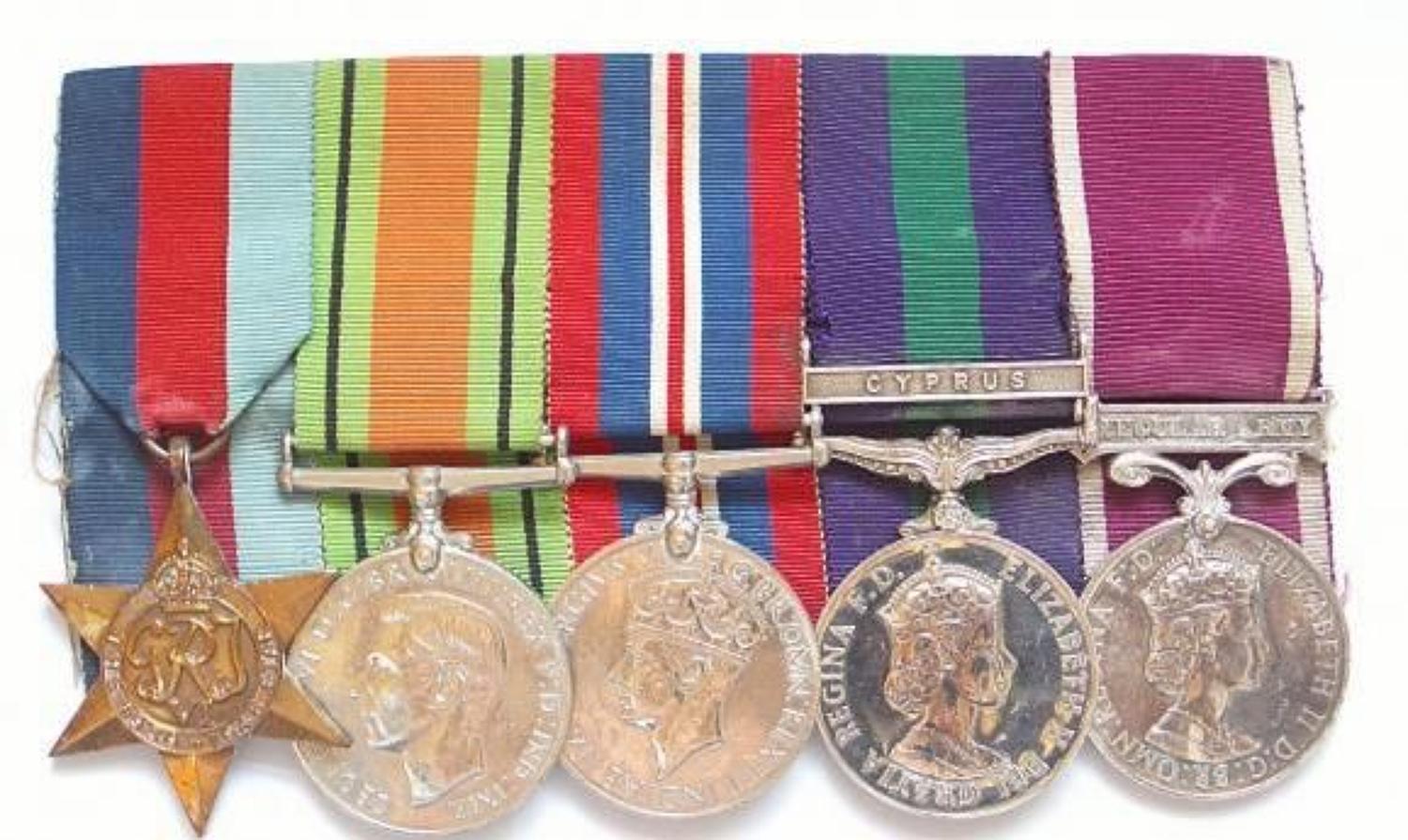 WW2 / Malaya East Surrey Regiment / General List Officers Medal Group.