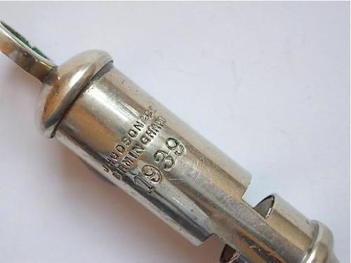 WW2 Battle of France Period 1939 British Officer's Whistle.