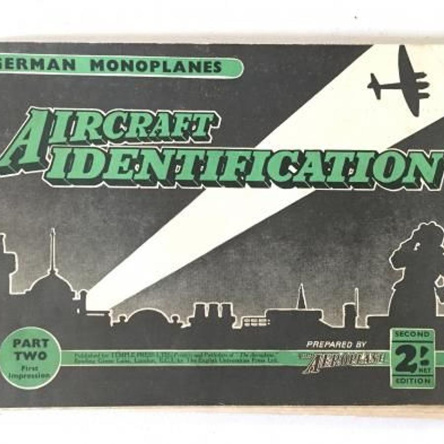 WW2 Aircraft Identification Booklet No.2 German Monoplanes