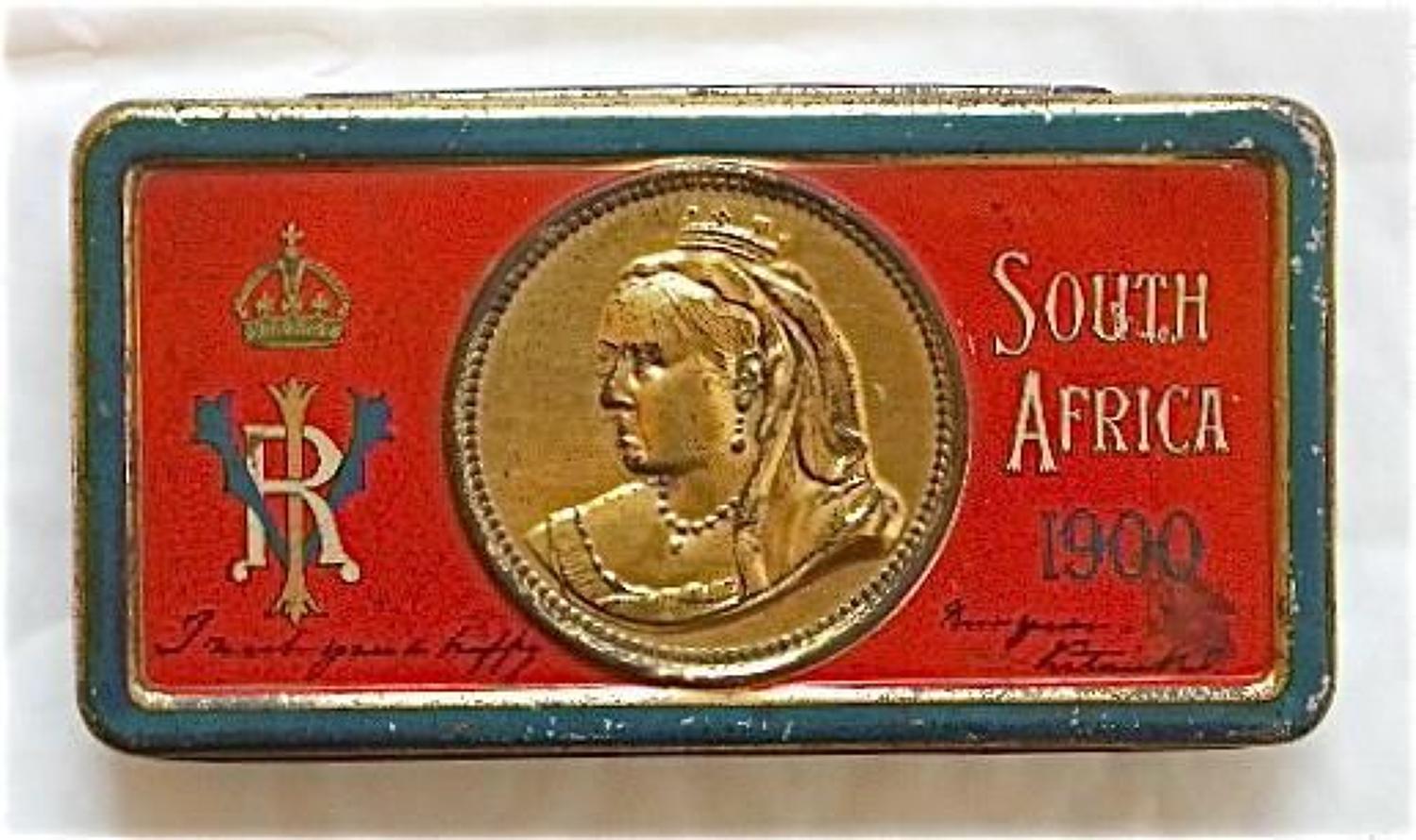 Boer War Christmas chocolate tin and contents by Cadburys
