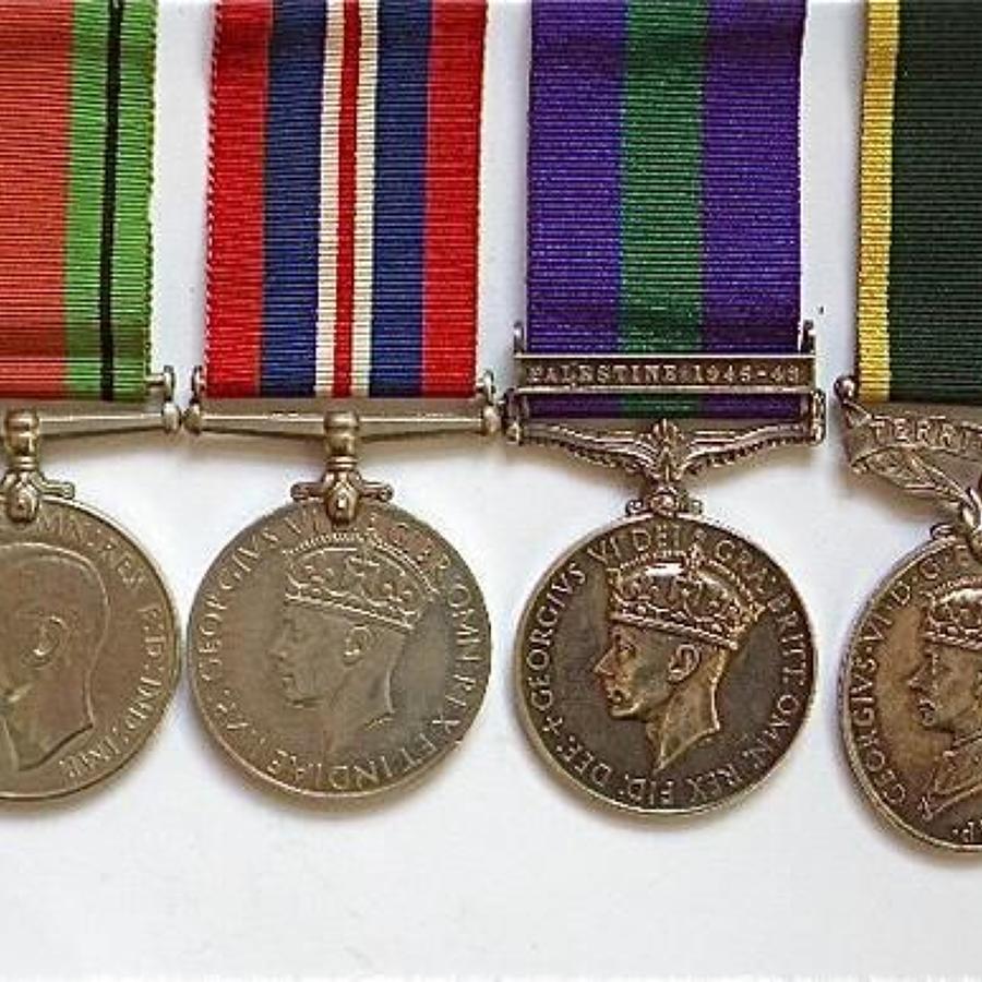 Sherwood Foresters WW2 Territorial Group of Four