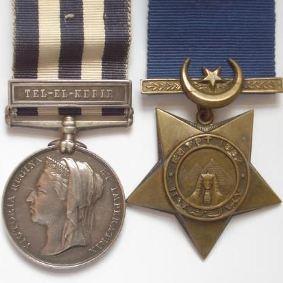 2nd Bn Grenadier Guards One clasp Egypt Pair of Medals.