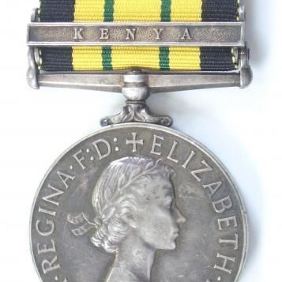 Kings Shropshire Light Infantry Africa General Service Medal. Clasp Ke