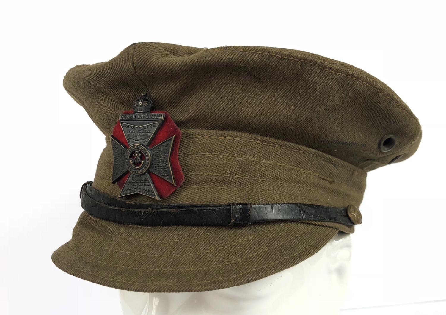 WW1 King's Royal Rifle Corps Other Rank's Denim Trench Cap
