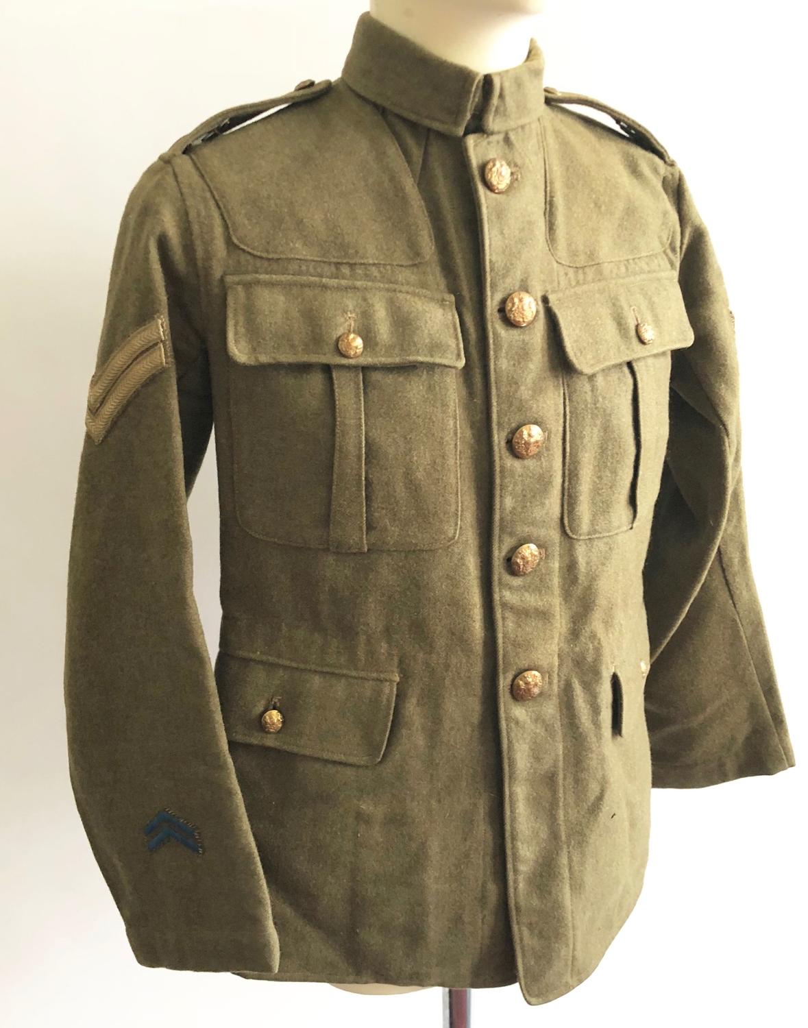 WW1 West Riding Territorial Army Service Corps Attributed Trench Tunic