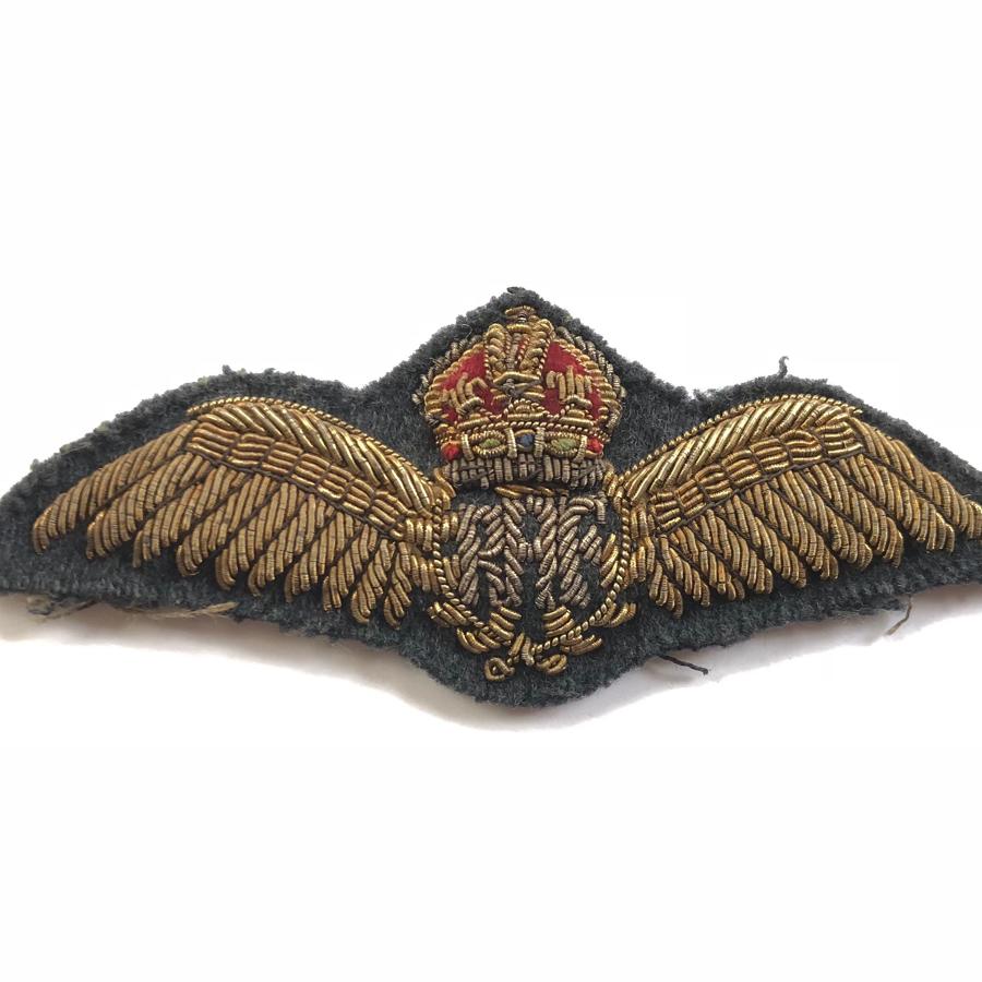 Royal Air Force RAF Bullion Pilot Wings.