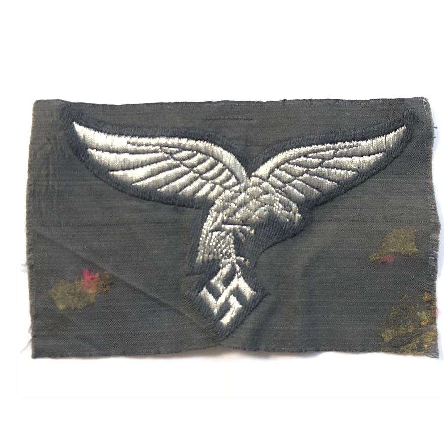 WW2 Luftwaffe BeVo cloth ‘drop tail’ eagle Badge.