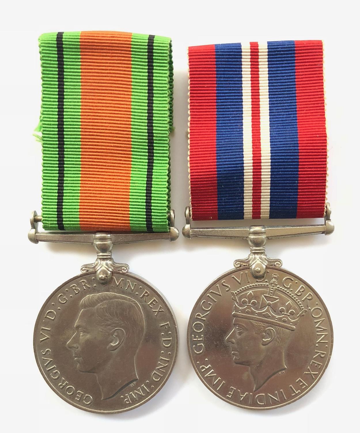 WW2 Defence & War Medal Pair
