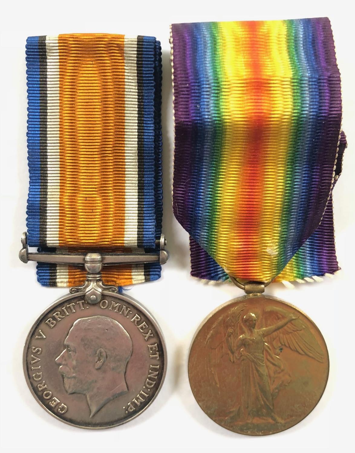 WW1 Finsbury Rifles / Northumberland Fusiliers 1917 Casualty Medals